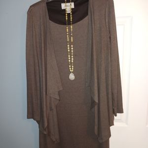 J. Howard Dress with sweater jacket. Size 12  Necklace NOT included.